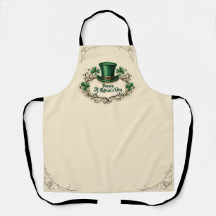 Happy St. Patrick’s Day Shamrock Design Apron