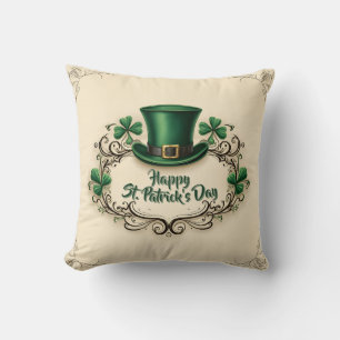 Happy St. Patrick’s Day Shamrock Design Cushion