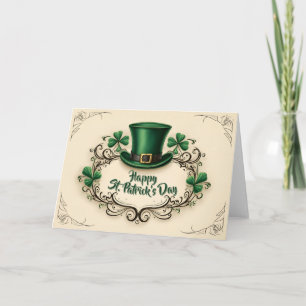 Happy St. Patrick’s Day Shamrock Design Thank You Card