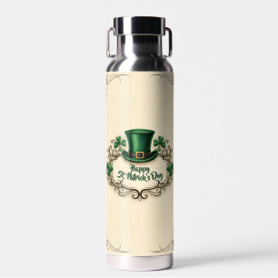 Happy St. Patrick’s Day Shamrock Design Water Bottle