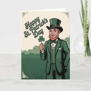 Happy St. Patrick’s Day Vintage Leprechaun Card