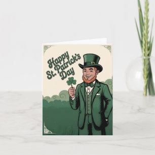 Happy St. Patrick’s Day Vintage Leprechaun Thank You Card