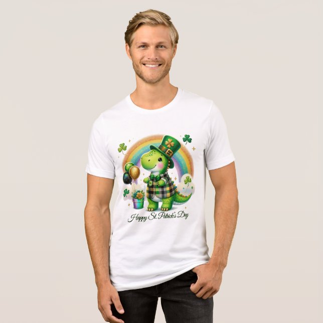 Happy St. Patrick’s Men’s  Tri-Blend Shirt (Front Full)