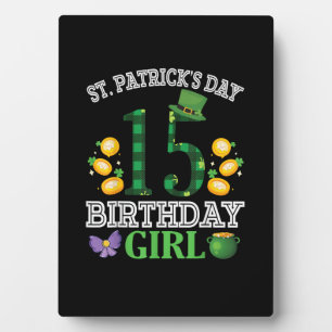 Happy St Patrick's Day 15 Years Old Birthday Lepre Plaque
