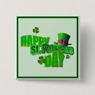 Happy St. Patrick's Day 1 15 Cm Square Badge