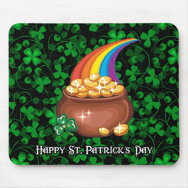Happy St. Patrick's Day 1 Mousepad Options (Front)