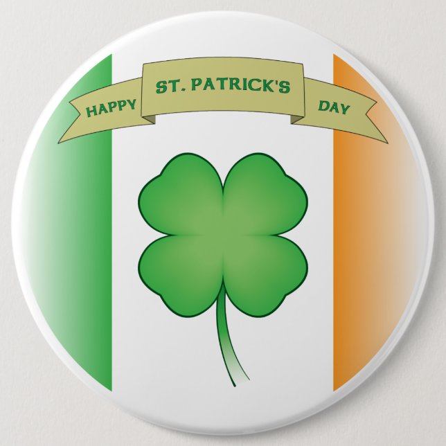 Happy St. Patrick's Day 6 Cm Round Badge (Front)