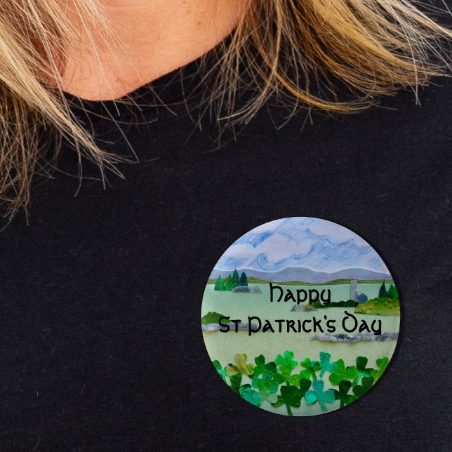 Happy St Patrick's Day  6 Cm Round Badge (Creator Uploaded)