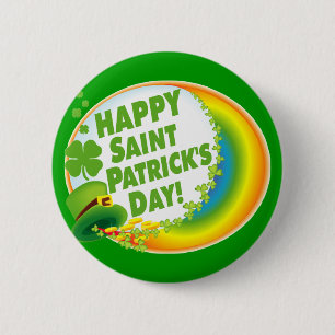 Happy St. Patrick's Day! 6 Cm Round Badge