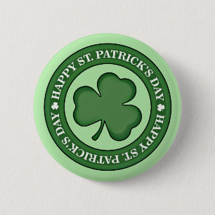 Happy St. Patricks Day 6 Cm Round Badge