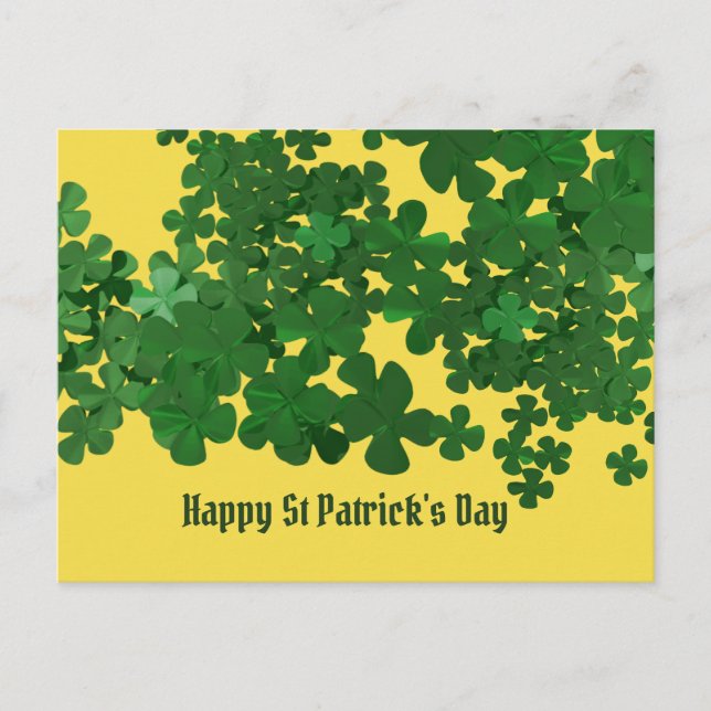 Happy St Patrick's Day and Good Luck Postcard (Front)