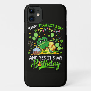 Happy St Patricks Day and My Birthday Shamrock Case-Mate iPhone Case