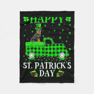 Happy St Patricks Day And Shamrock T Shirt_1 Fleece Blanket
