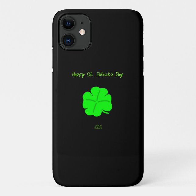 Happy St.  Patrick's Day Apple iPhone 11 Case (Back)