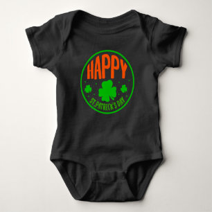 Happy St  Patrick's Day  Baby Bodysuit