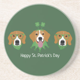 Happy St Patricks Day Beagle Dogs Coaster