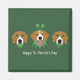 Happy St Patricks Day Beagle Dogs Magnet