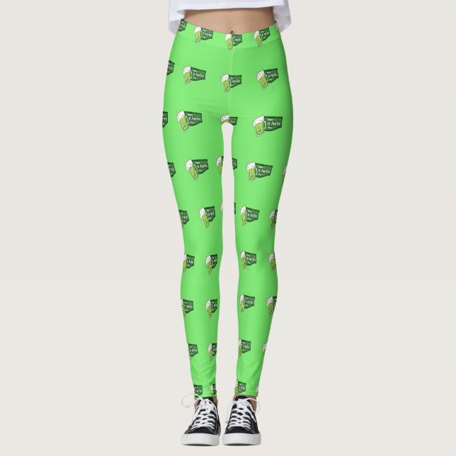 Happy St. Patricks Day Beer Leggings (Front)