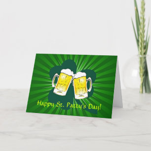 Happy St. Patrick's Day Beer Toast Greeting Card