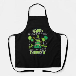 Happy St Patricks Day Birthday Bday Men Women Kids Apron