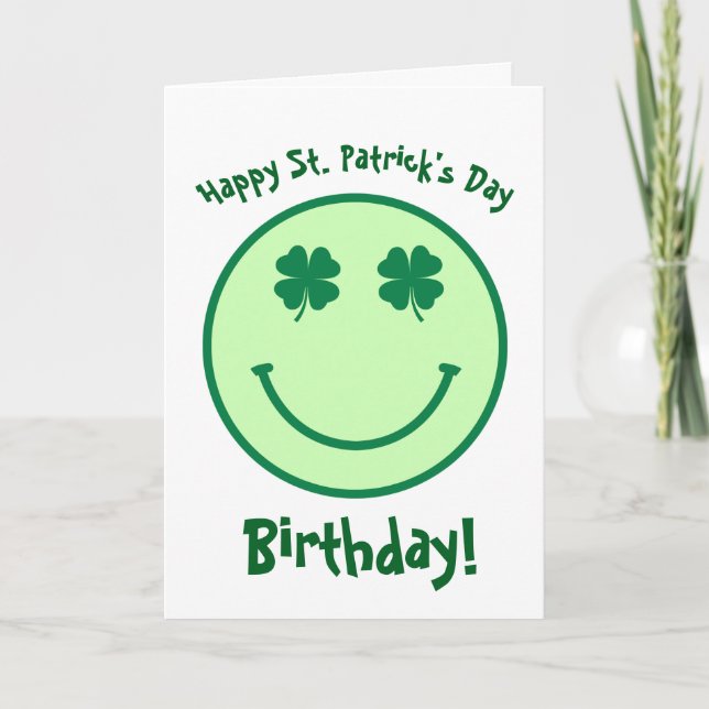 Happy St.Patrick's Day Birthday Card (Front)