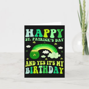 Happy St Patricks Day Birthday Saint Paddys Women  Card
