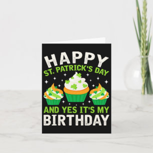 Happy St Patricks Day Birthday Saint Paddys Women  Card