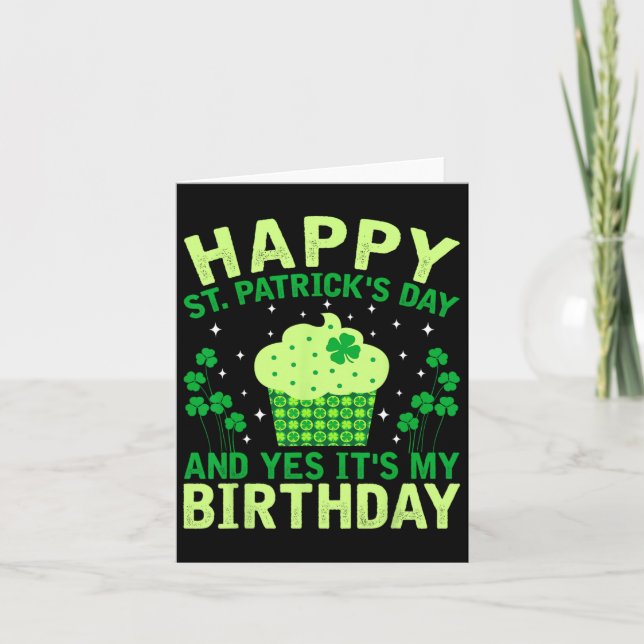 Happy St Patricks Day Birthday Saint Paddys Women  Card (Front)