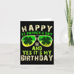 Happy St Patricks Day Birthday Saint Paddys Women  Card