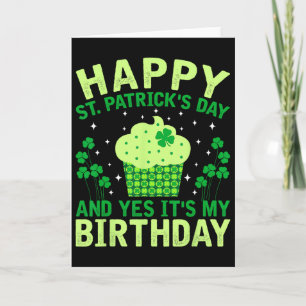 Happy St Patricks Day Birthday Saint Paddys Women  Card