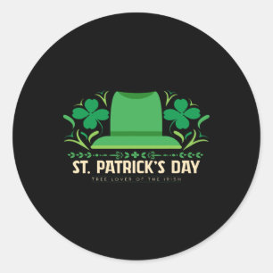 Happy St Patricks Day Birthday Saint Paddys Women  Classic Round Sticker