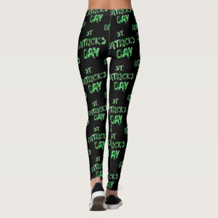Happy St. Patrick's day black legging