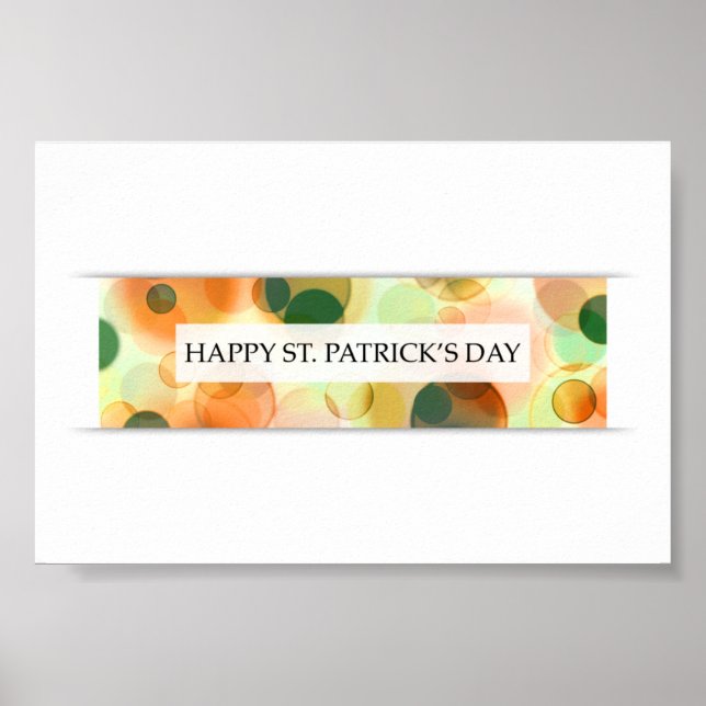 happy st patricks day (bokeh) poster (Front)
