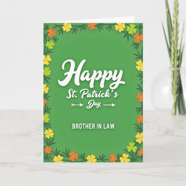 Happy St Patricks Day Brother Card (Front)