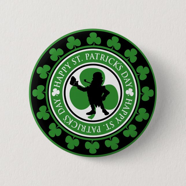 Happy St. Patrick's Day button (Front)