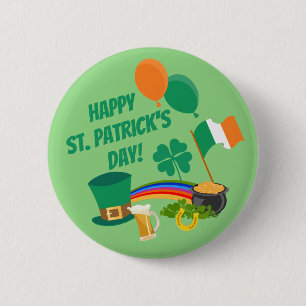 Happy St. Patrick's  Day Button