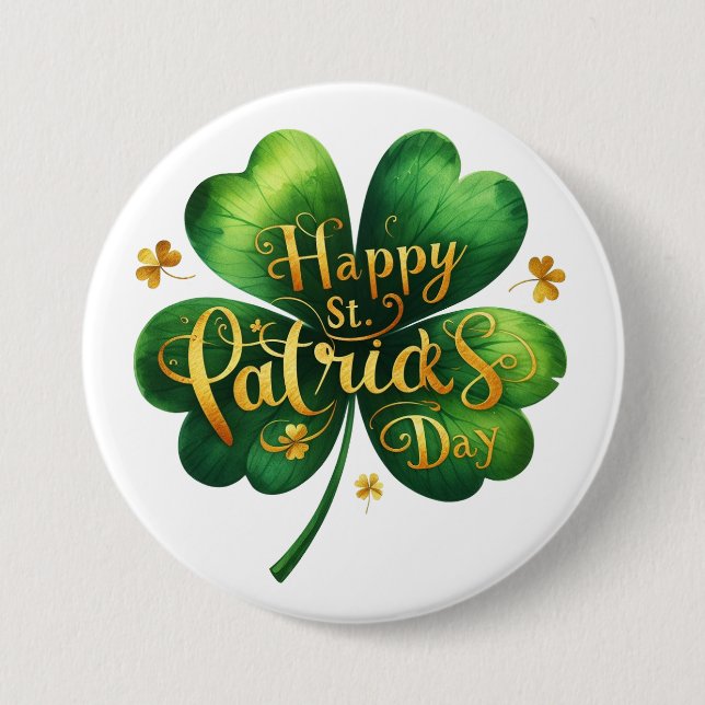 Happy St. Patrick's Day Button (Front)