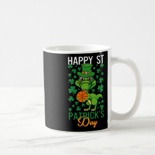 Happy St Patricks Day Bysketbyll T-rex Day Dino Di Coffee Mug