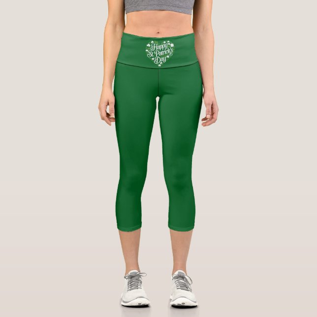 Happy St Patrick's Day  Capri Leggings (Front)