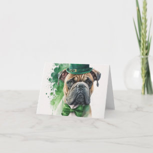 Happy St. Patrick's Day Card With Dog