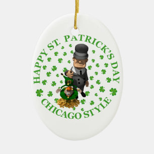 Happy St. Patrick's Day - Chicago Style Ceramic Tree Decoration