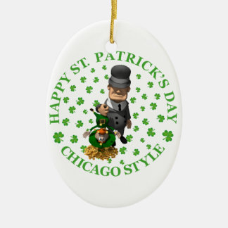 Happy St. Patrick's Day - Chicago Style Ceramic Tree Decoration
