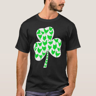 Happy St Patricks Day Chicken Lover Shamrock Irish T-Shirt