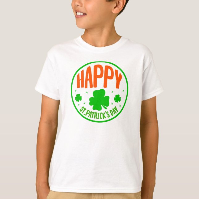 Happy St. Patrick's Day Circle Design-63501 T-Shirt (Front)