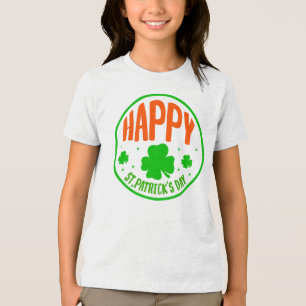 Happy St. Patrick's Day Circle Design-63501 Tri-Blend Shirt