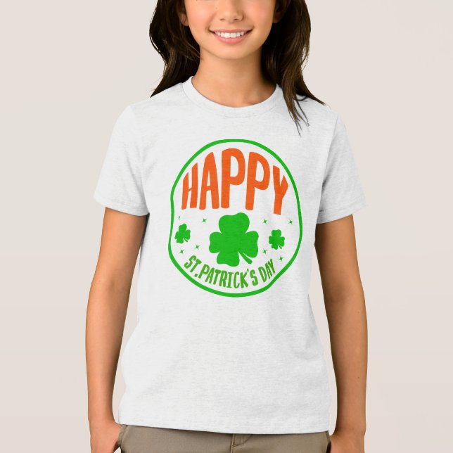 Happy St. Patrick's Day Circle Design-63501 Tri-Blend Shirt (Front)