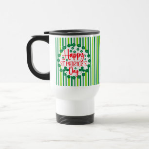 Happy St. Patrick's Day Circle Design-63502 Travel Mug