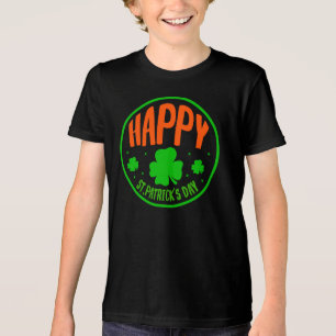 Happy St. Patrick's Day Circle Design Tri-Blend Shirt