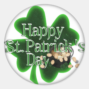 Happy St.Patrick's Day! Classic Round Sticker