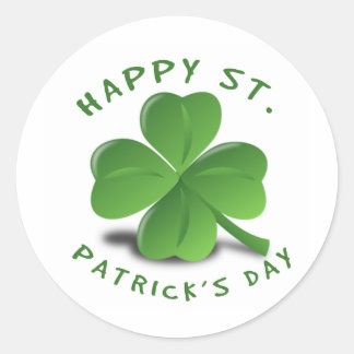 Happy St. Patrick's Day Classic Round Sticker